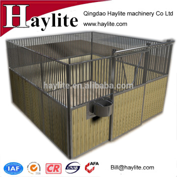 Wholesale bamboo horse box stable equipment with stainless water trough